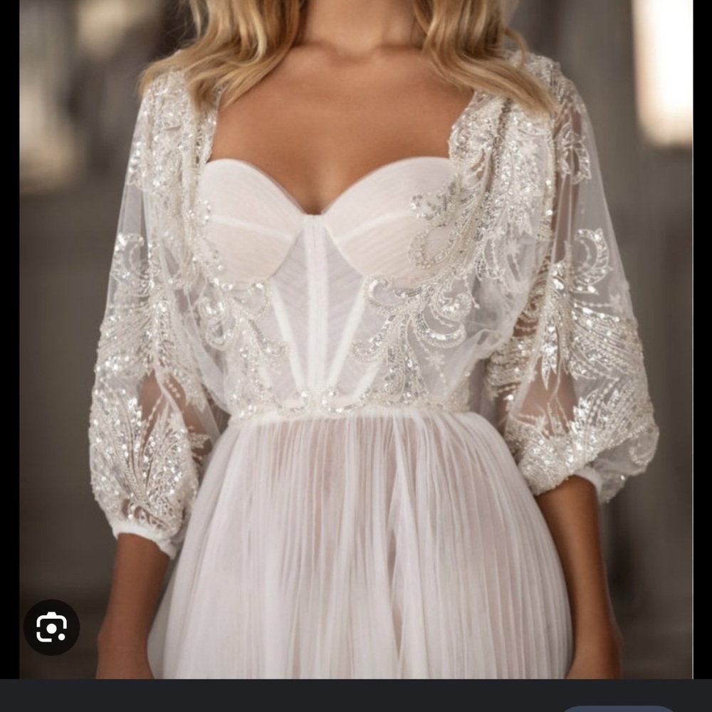 Milla Nova Wedding Dress - white, champagne, nude, lace, corset